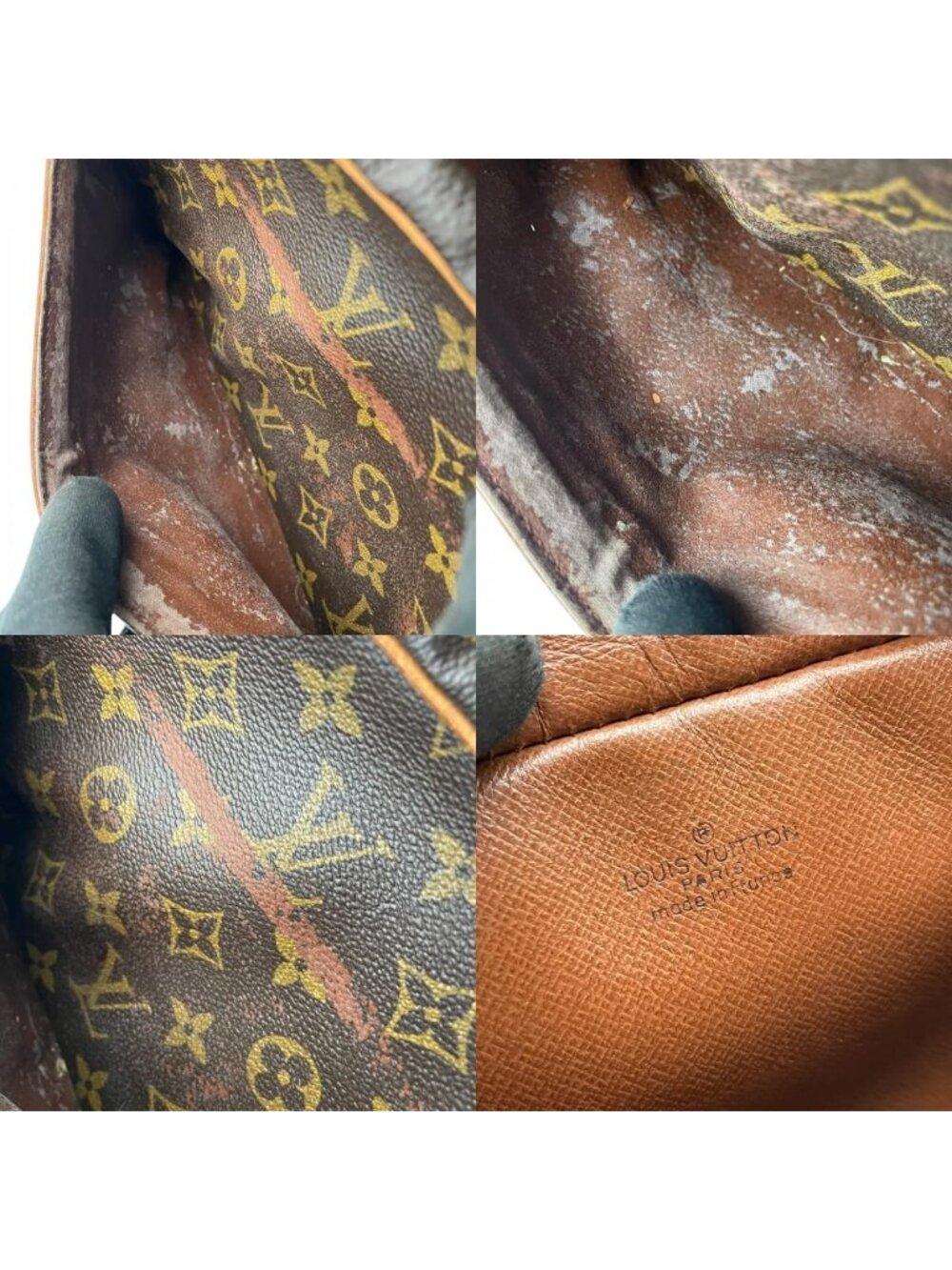 Louis Vuitton Monogram Compiegne 23 Clutch Pouch Leather Brown Gold Vintage - Picture 9 of 10